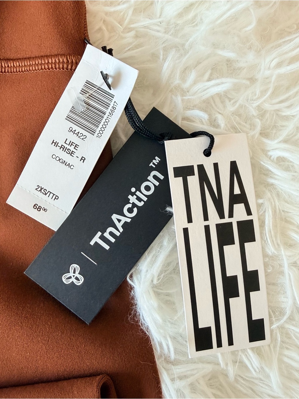 TNA Cognac Hi-Rise Leggings with TNA Life Tags
